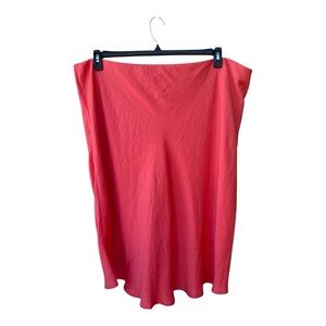 A New Day Coral Midi Skirt Size 3X